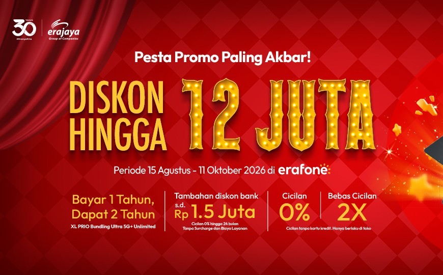 Festival Belanja erafone 2026 Brings the Biggest Promotional Celebration with Discounts of Up to Rp12 Million and Education Support